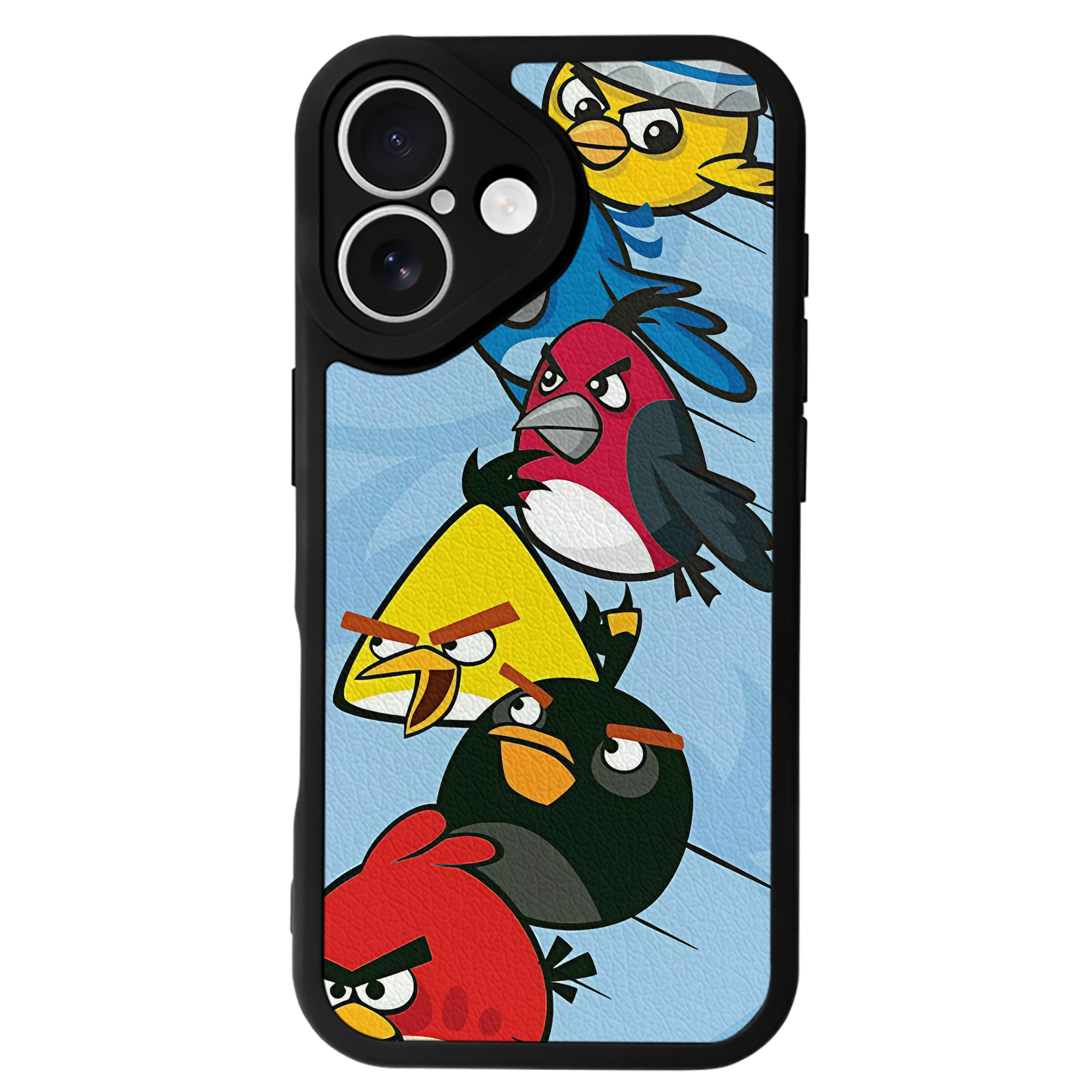 （画像用） Angry Birds アングリーバード 【iPhone 16シリーズ対応】シリコンスマホケース（レザー調） 材質：シリコン